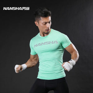 Brand Fashion Men Short Sleeve Fitness
