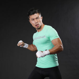 Brand Fashion Men Short Sleeve Fitness