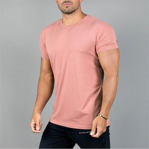 Brand Men Gyms Short Sleeve T-shirt