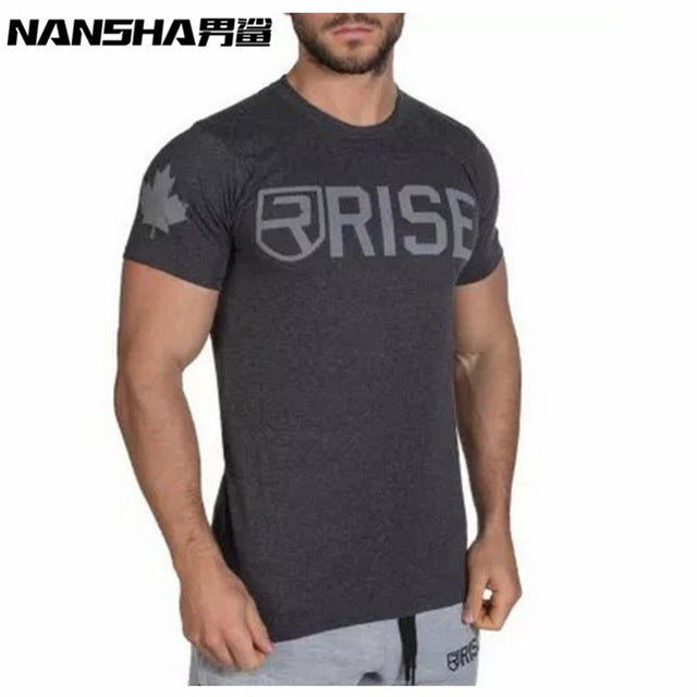 Men Summer Gyms T-shirt Fitness