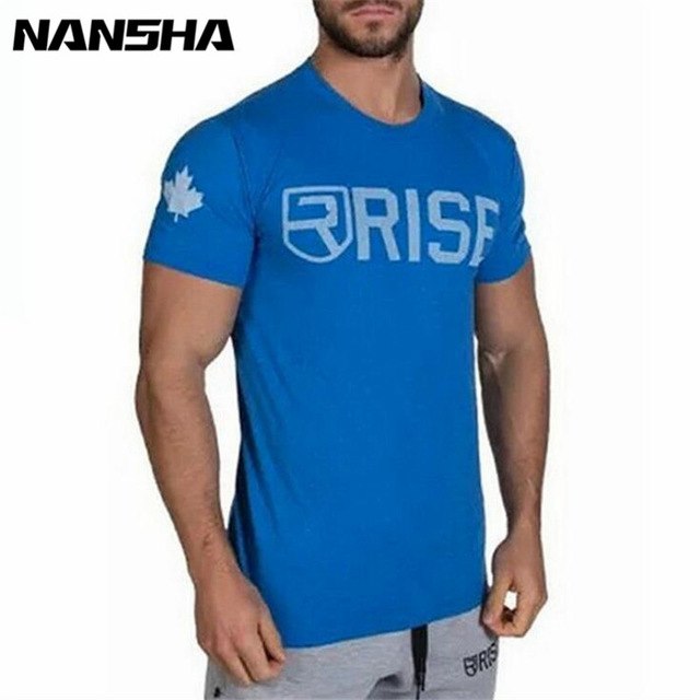 Men Summer Gyms T-shirt Fitness