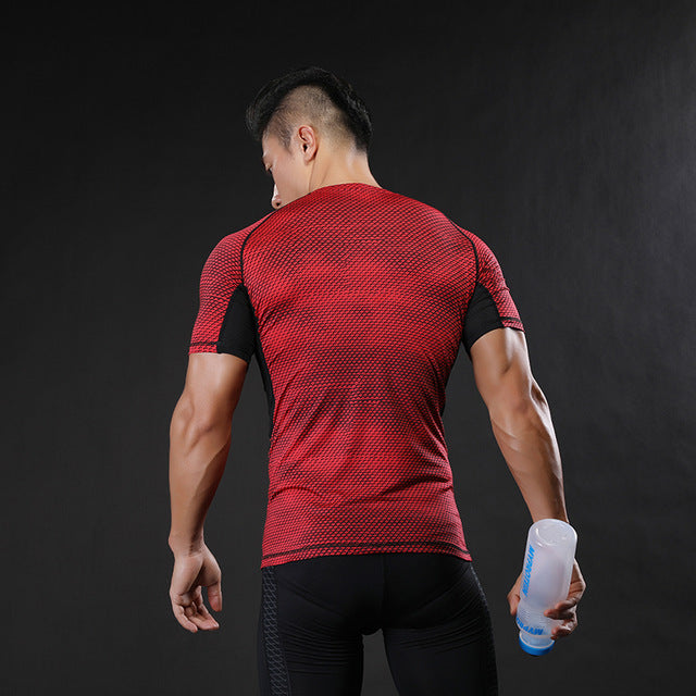 Mens Fitness 3D Prints Short Sleeves T