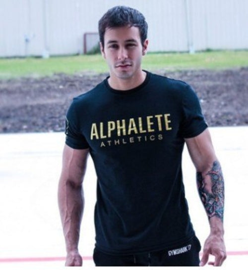 Summer  Men Gyms T shirt Fitness