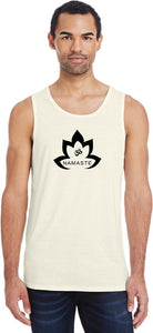 Black Namaste Lotus Triblend Yoga Tank Top