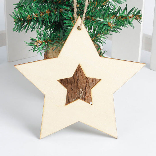 New Christmas Snowflake Base Wood Hanging Decor