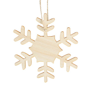 New Christmas Snowflake Base Wood Hanging Decor