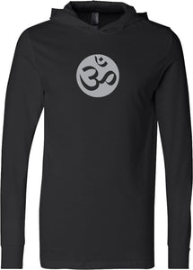 Big OM Print Lightweight Yoga Hoodie Tee Shirt