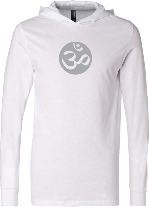 Big OM Print Lightweight Yoga Hoodie Tee Shirt