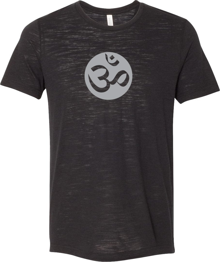 Big OM Print Burnout Yoga Tee Shirt