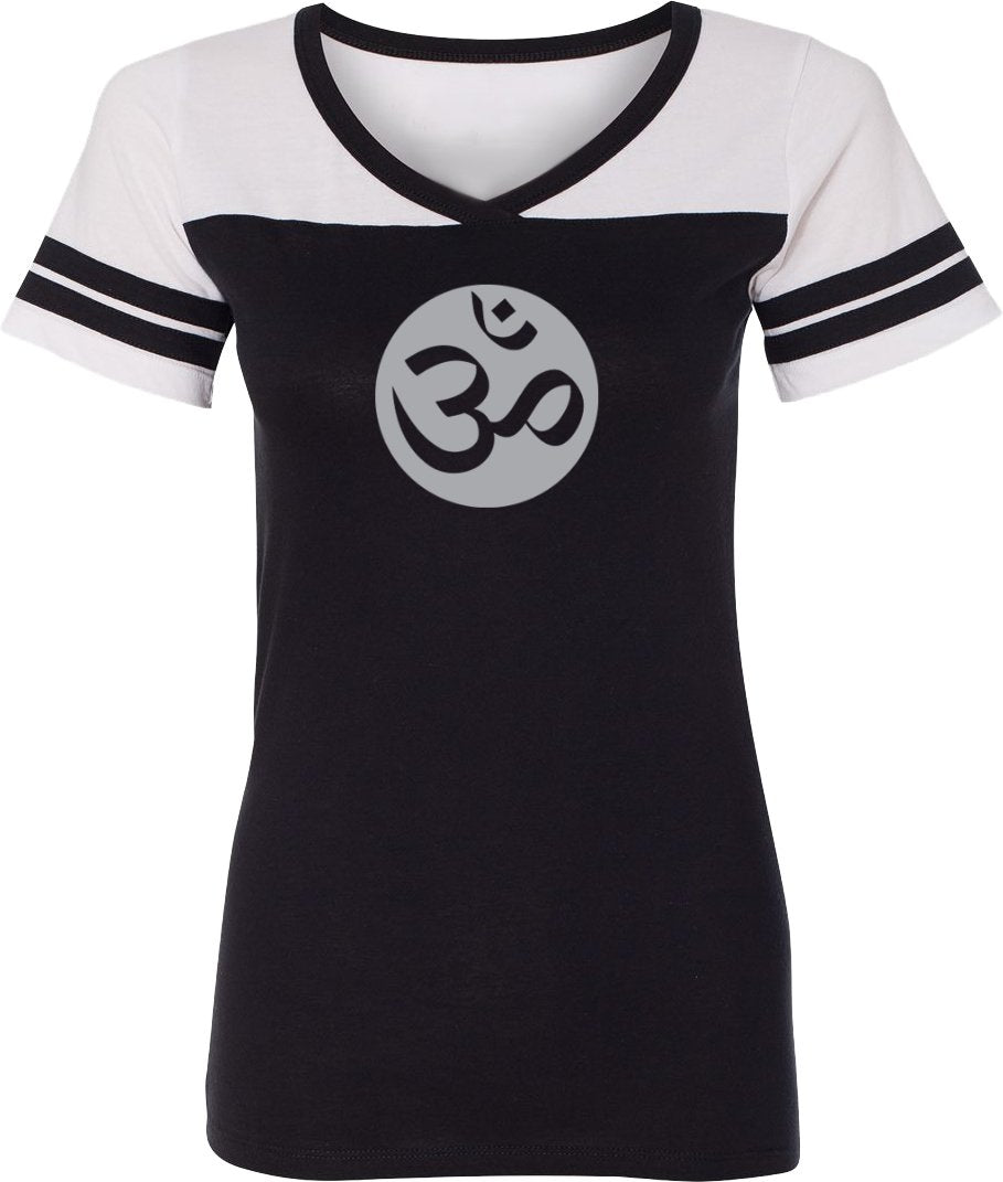 Big OM Print Powder Puff Yoga Tee Shirt