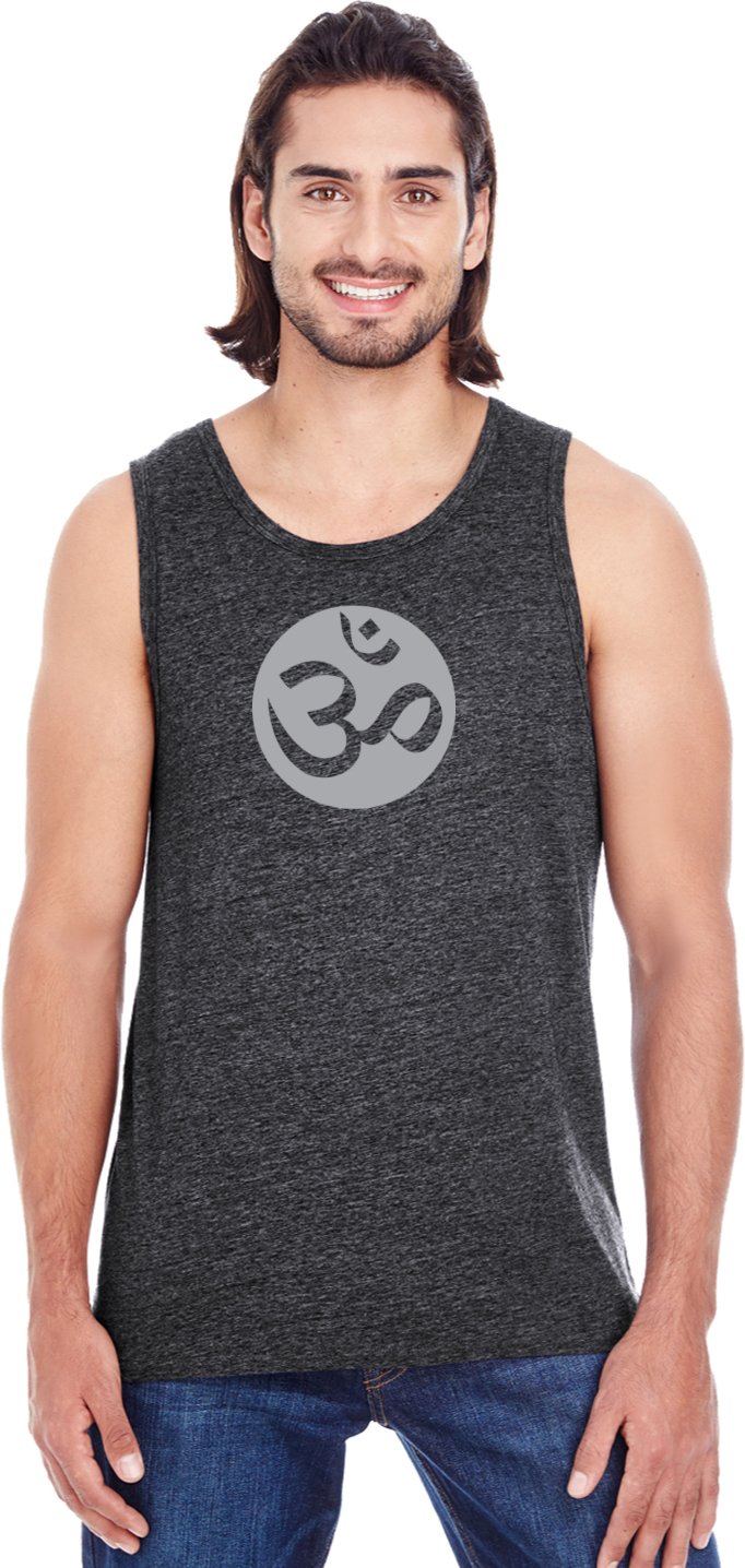 Big OM Print Triblend Yoga Tank Top