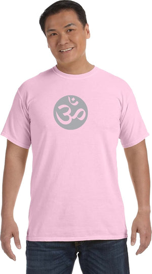 Big OM Print Pigment Dye Yoga Tee Shirt