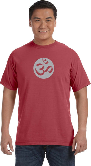 Big OM Print Pigment Dye Yoga Tee Shirt