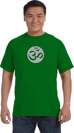 Big OM Print Pigment Dye Yoga Tee Shirt