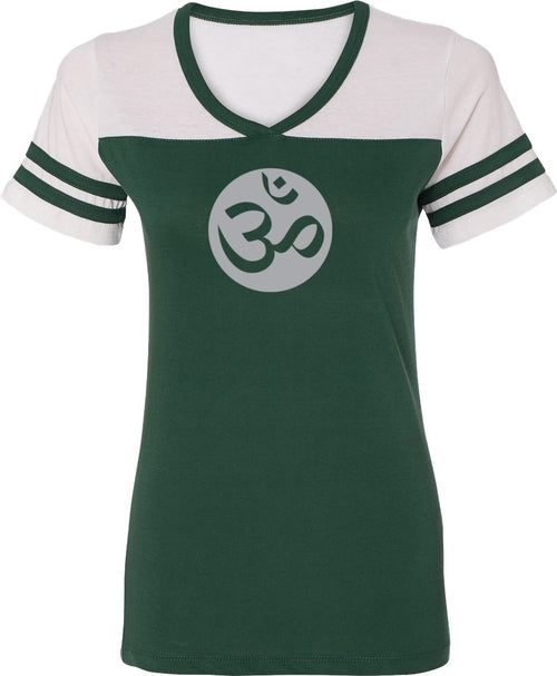 Big OM Print Powder Puff Yoga Tee Shirt