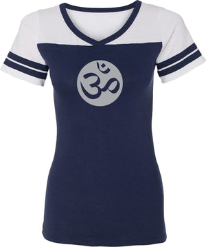 Big OM Print Powder Puff Yoga Tee Shirt