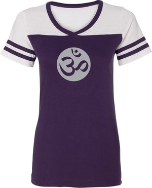 Big OM Print Powder Puff Yoga Tee Shirt