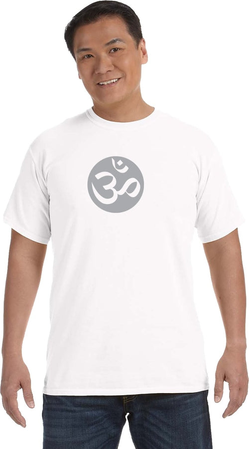 Big OM Print Pigment Dye Yoga Tee Shirt