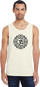 Black Ornate OM Triblend Yoga Tank Top