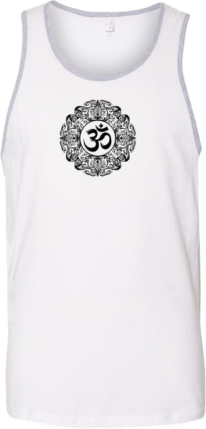 Black Ornate OM Premium Yoga Tank Top