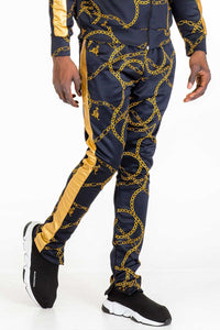 CHAIN TRACK PANTS- BLACK