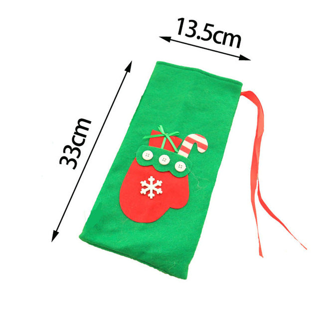 Red Wine Bottle Cover Bags Decoration Home Party