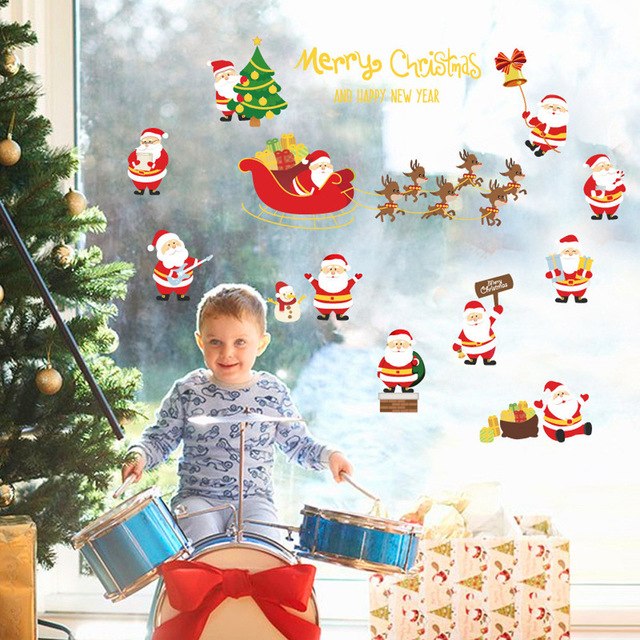 Stickers Merry Christmas Background Decoration