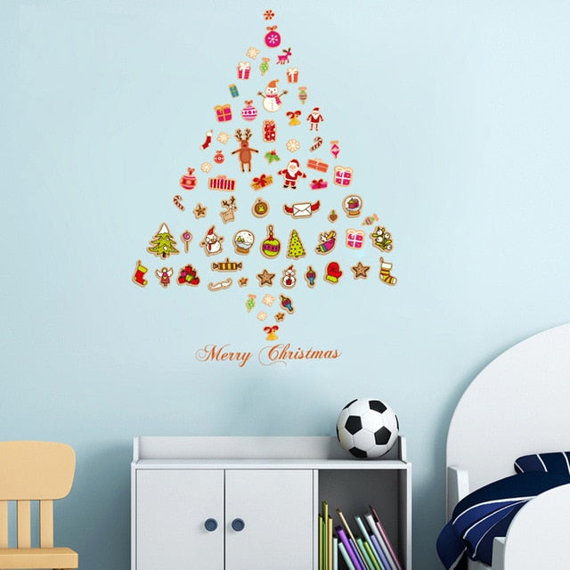 Stickers Merry Christmas Background Wall