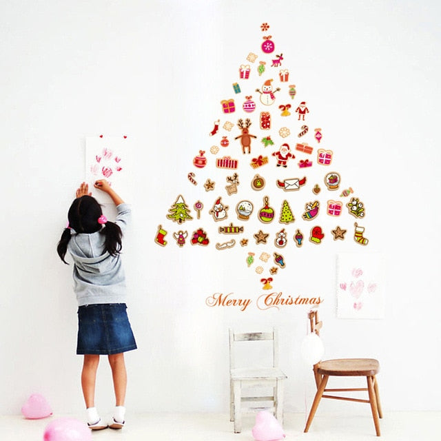 Stickers Merry Christmas Background Wall