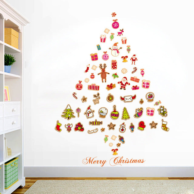 Stickers Merry Christmas Background Wall