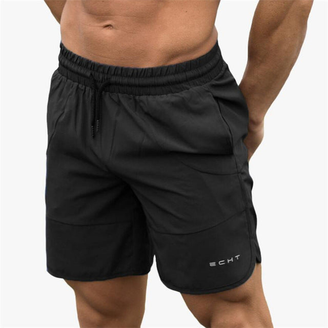 Summer  Men Gyms Shorts Calf-Length Fitness