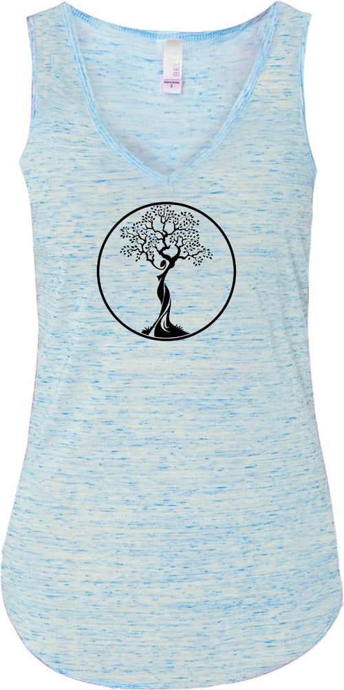 Black Tree of Life Circle Lightweight Flowy Yoga