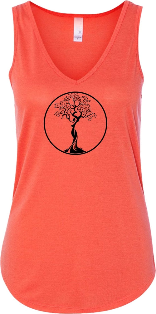 Black Tree of Life Circle Lightweight Flowy Yoga
