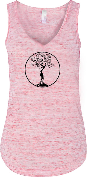 Black Tree of Life Circle Lightweight Flowy Yoga