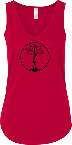 Black Tree of Life Circle Lightweight Flowy Yoga