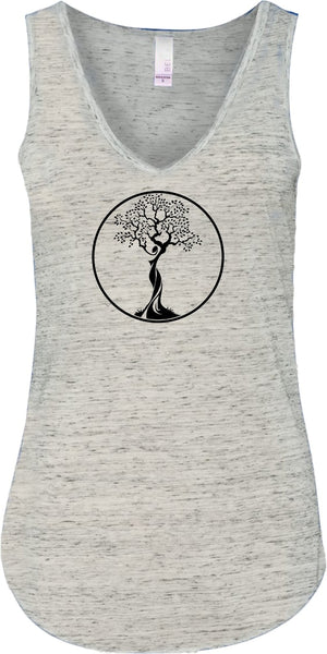Black Tree of Life Circle Lightweight Flowy Yoga