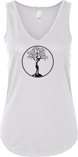 Black Tree of Life Circle Lightweight Flowy Yoga