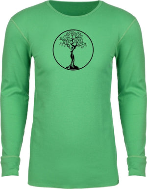 Black Tree of Life Circle Long Sleeve Thermal Yoga