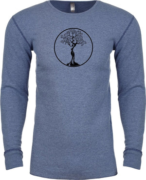 Black Tree of Life Circle Long Sleeve Thermal Yoga