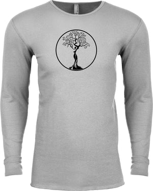 Black Tree of Life Circle Long Sleeve Thermal Yoga