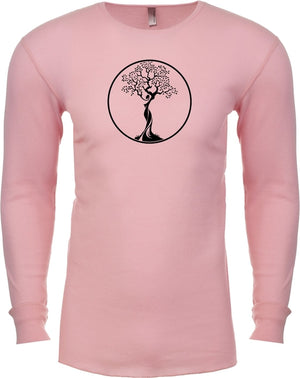 Black Tree of Life Circle Long Sleeve Thermal Yoga