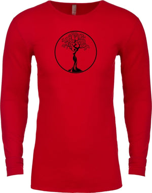 Black Tree of Life Circle Long Sleeve Thermal Yoga