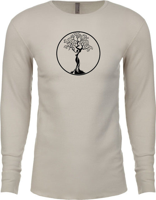 Black Tree of Life Circle Long Sleeve Thermal Yoga