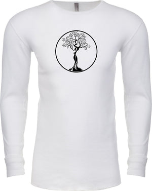 Black Tree of Life Circle Long Sleeve Thermal Yoga