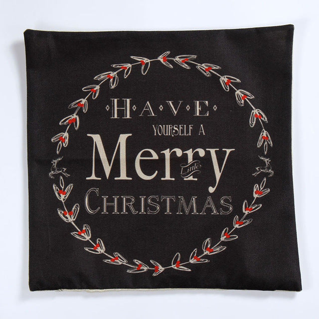 Vintage Christmas Letter Bed Cushion Home Festival