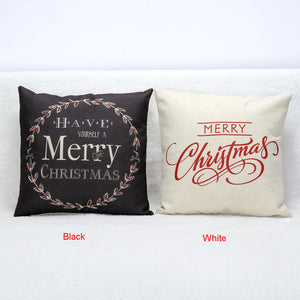 Vintage Christmas Letter Bed Cushion Home Festival