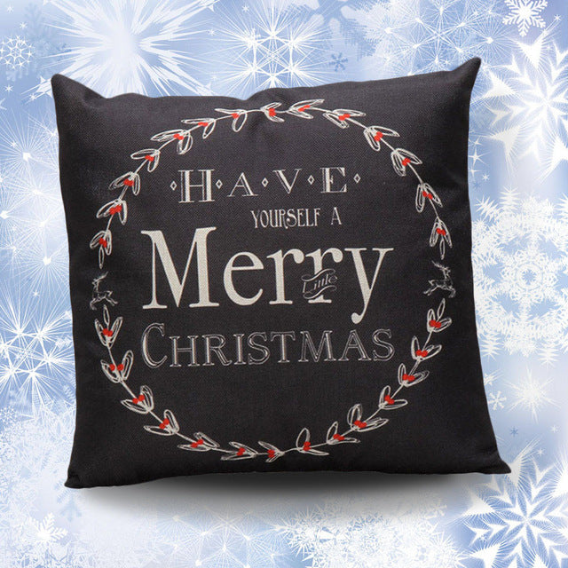 Vintage Christmas Letter Bed Cushion Home Festival