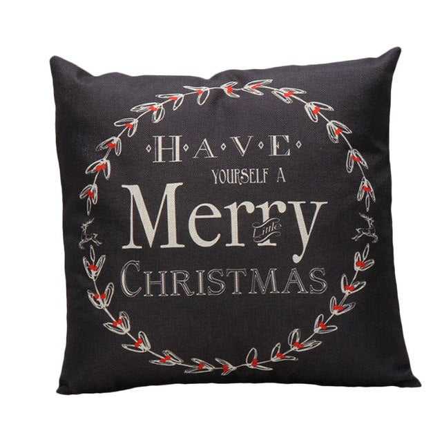 Vintage Christmas Letter Bed Cushion Home Festival
