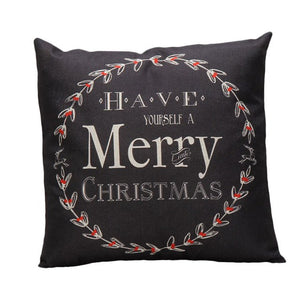 Vintage Christmas Letter Bed Cushion Home Festival