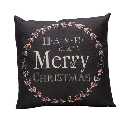 Vintage Christmas Letter Bed Cushion Home Festival